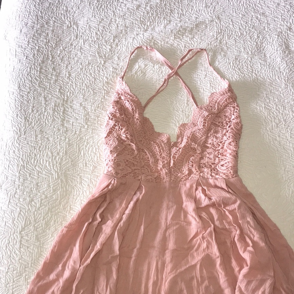 pink lacy romper (worn once)